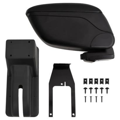 Cotieră auto, negru, 12x29x(32-46) cm ABS GartenMobel Dekor