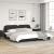 Cadru de pat cu lumini LED, negru, 200x200 cm, piele ecologică GartenMobel Dekor