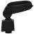 Cotieră auto, negru, 12x34x(35-47) cm ABS GartenMobel Dekor