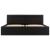 Cadru pat hidraulic cu ladă LED negru 160x200cm piele ecologică  GartenMobel Dekor
