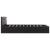 Cadru pat hidraulic cu ladă LED negru 160x200cm piele ecologică  GartenMobel Dekor