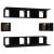 Set dulap TV, 6 piese, negru, lemn prelucrat GartenMobel Dekor