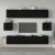 Set dulap TV, 6 piese, negru, lemn prelucrat GartenMobel Dekor