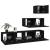 Set dulap TV, 4 piese, negru, lemn prelucrat GartenMobel Dekor