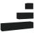 Set dulap TV, 4 piese, negru, lemn prelucrat GartenMobel Dekor