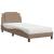 Pat cu saltea, cappuccino, 90x200 cm piele ecologică GartenMobel Dekor