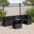 Set canapele de grădină cu perne, 7 piese, negru, poliratan GartenMobel Dekor