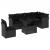Set canapele de grădină cu perne, 7 piese, negru, poliratan GartenMobel Dekor