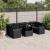 Set mobilier de grădină cu perne, 8 piese, negru, poliratan GartenMobel Dekor