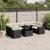 Set mobilier de grădină cu perne, 8 piese, negru, poliratan GartenMobel Dekor