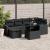 Set canapele de grădină cu perne, 7 piese, negru, poliratan GartenMobel Dekor