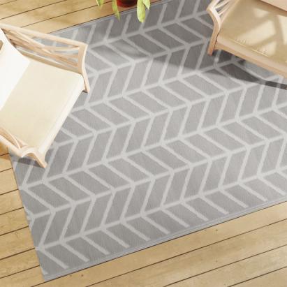 Covor de exterior, gri, 160x230 cm, PP GartenMobel Dekor