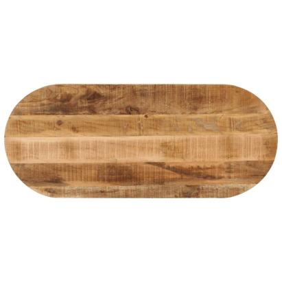 Blat de masă oval, 80x40x2,5 cm, lemn masiv mango brut GartenMobel Dekor