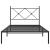 Cadru de pat din metal cu tăblie, negru, 107x203 cm GartenMobel Dekor