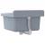 Chiuvetă lavoar pentru montare pe perete gri 40x40x24 cm rășină GartenMobel Dekor