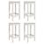 Set mobilier de bar pentru grădină, 5 piese,alb, lemn masiv pin GartenMobel Dekor