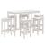 Set bar de grădină, 7 piese, alb, lemn masiv de pin GartenMobel Dekor