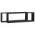 Rafturi de perete cub, 2 buc., negru, 80x15x26,5 cm PAL GartenMobel Dekor