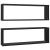 Rafturi de perete cub, 2 buc., negru, 80x15x26,5 cm PAL GartenMobel Dekor
