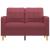 Canapea cu 2 locuri, roșu vin, 120 cm, material textil GartenMobel Dekor
