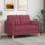 Canapea cu 2 locuri, roșu vin, 120 cm, material textil GartenMobel Dekor