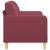 Canapea cu 2 locuri, roșu vin, 120 cm, material textil GartenMobel Dekor