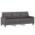 Set de canapele cu perne, 3 piese, gri, piele ecologică GartenMobel Dekor