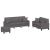 Set de canapele cu perne, 3 piese, gri, piele ecologică GartenMobel Dekor