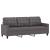 Set de canapele cu perne, 3 piese, gri, piele ecologică GartenMobel Dekor