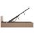 Cadru pat hidraulic ladă LED cappuccino 140 x 200 cm piele eco  GartenMobel Dekor