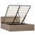 Cadru pat hidraulic ladă LED cappuccino 140 x 200 cm piele eco  GartenMobel Dekor