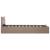 Cadru pat hidraulic ladă LED cappuccino 140 x 200 cm piele eco  GartenMobel Dekor