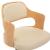 Scaune pivotante de masă, 2 buc., crem, lemn curbat & piele eco GartenMobel Dekor