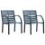 Scaune grădină 2 buc., gri, lemn brad/oțel vopsit electrostatic GartenMobel Dekor