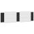 Cadru de pat cu tăblie negru și alb 180x200cm piele artificială GartenMobel Dekor