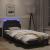 Cadru de pat cu lumini LED, negru, 80x200 cm, piele ecologică GartenMobel Dekor