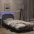 Cadru de pat cu lumini LED, gri, 80x200 cm, piele ecologică GartenMobel Dekor