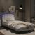 Cadru de pat cu lumini LED, alb, 90x190 cm, piele ecologică GartenMobel Dekor