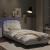 Cadru de pat cu lumini LED, alb, 90x200 cm, piele ecologică GartenMobel Dekor