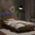 Cadru de pat cu LED, cappuccino, 100x200 cm, piele ecologică GartenMobel Dekor