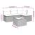 Set mobilier de grădină cu perne, 5 piese, negru, poliratan GartenMobel Dekor