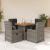 Set mobilier de grădină cu perne, 5 piese, gri, poliratan GartenMobel Dekor
