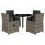 Set mobilier de grădină cu perne, 5 piese, gri, poliratan GartenMobel Dekor