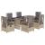 Set de masă pentru grădină, 7 piese, cu perne, bej, poliratan GartenMobel Dekor