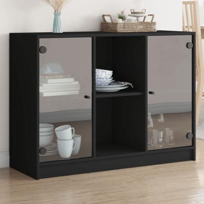 Servantă, negru, 102x37x75,5 cm, lemn prelucrat GartenMobel Dekor