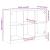 Dulap, gri beton, 102x37x75,5 cm, lemn prelucrat GartenMobel Dekor