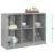 Dulap, gri beton, 102x37x75,5 cm, lemn prelucrat GartenMobel Dekor