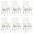 Perne de scaun, 6 buc., alb crem, 40x40x7 cm, textil oxford GartenMobel Dekor