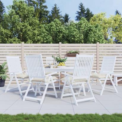 Perne de scaun, 6 buc., alb crem, 40x40x7 cm, textil oxford GartenMobel Dekor