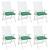 Perne de scaun, 6 buc., verde, 40x40x7 cm, textil oxford GartenMobel Dekor